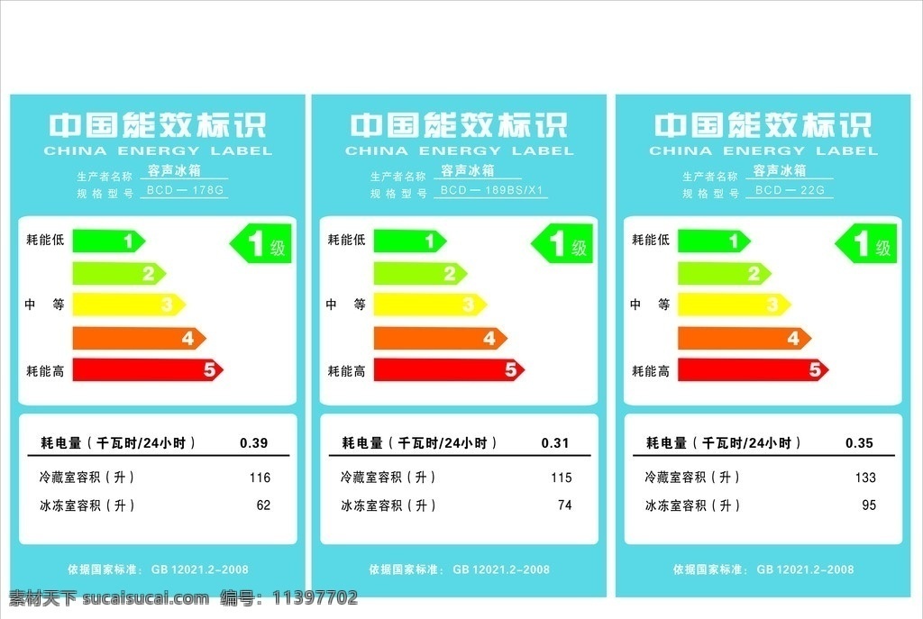 中国节能标识 中国 节能 标识 标志 标签 冰箱标签 节能牌 小图标 标识标志图标 矢量