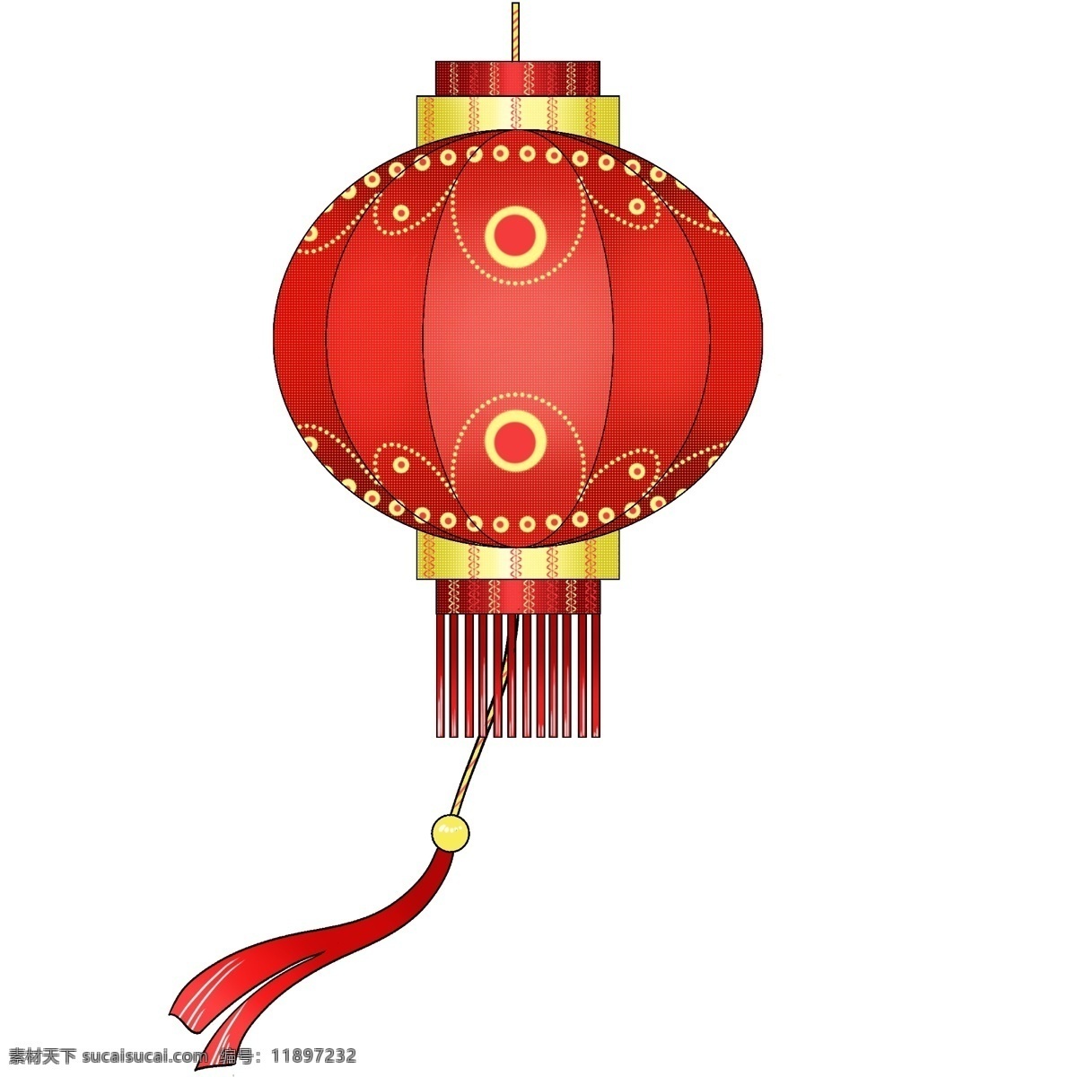 双层 吊 穗 印花 圆 灯笼 漂亮的灯笼 手绘灯笼 灯笼插画 灯笼挂饰 红色的吊穗