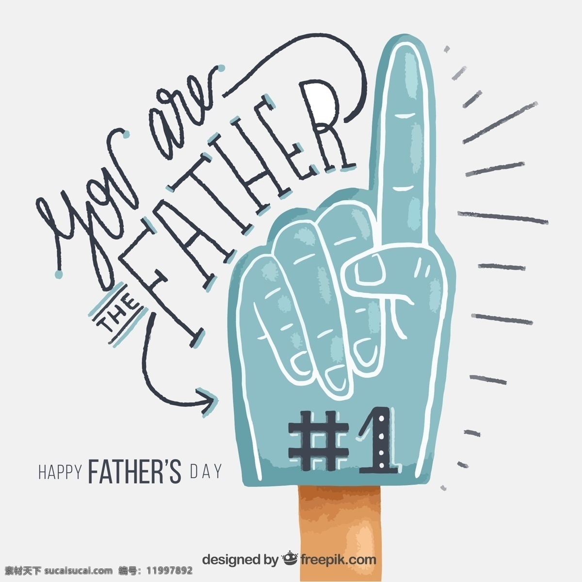 最好 手势 父亲节 贺卡 矢量图 happy fathers day 第一 一等 祝福卡