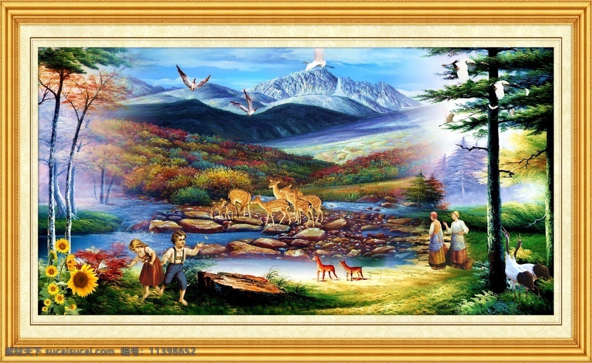 分层 壁画 边框 大厅画 钓鱼 飞鸟 风景 风景画 风水画 油画 模板下载 油画风景 中堂画 山水画 瀑布 山水风景 瀑布风景 山水 自然风景 客厅画 家居装饰画 室内装饰画 室内装饰 休闲场所装饰 画框 相框 镜框 山水挂画 山水壁挂 挂画 墙画 年画 建筑 仙鹤 鹿 湖泊 小船 油画人物 树林 蓝天 中堂壁画 源文件 家居装饰素材 山水风景画
