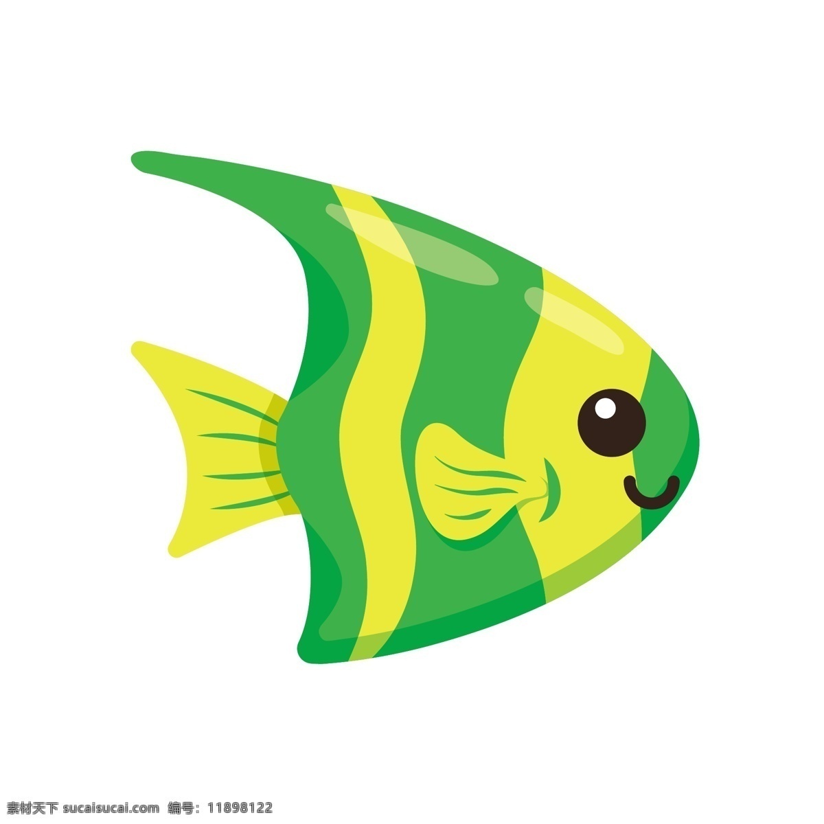 绿色 观赏鱼 矢量 金鱼 通 卡通的鱼 可爱 可爱的鱼 卡通 卡通金鱼 海洋生物 海洋的鱼