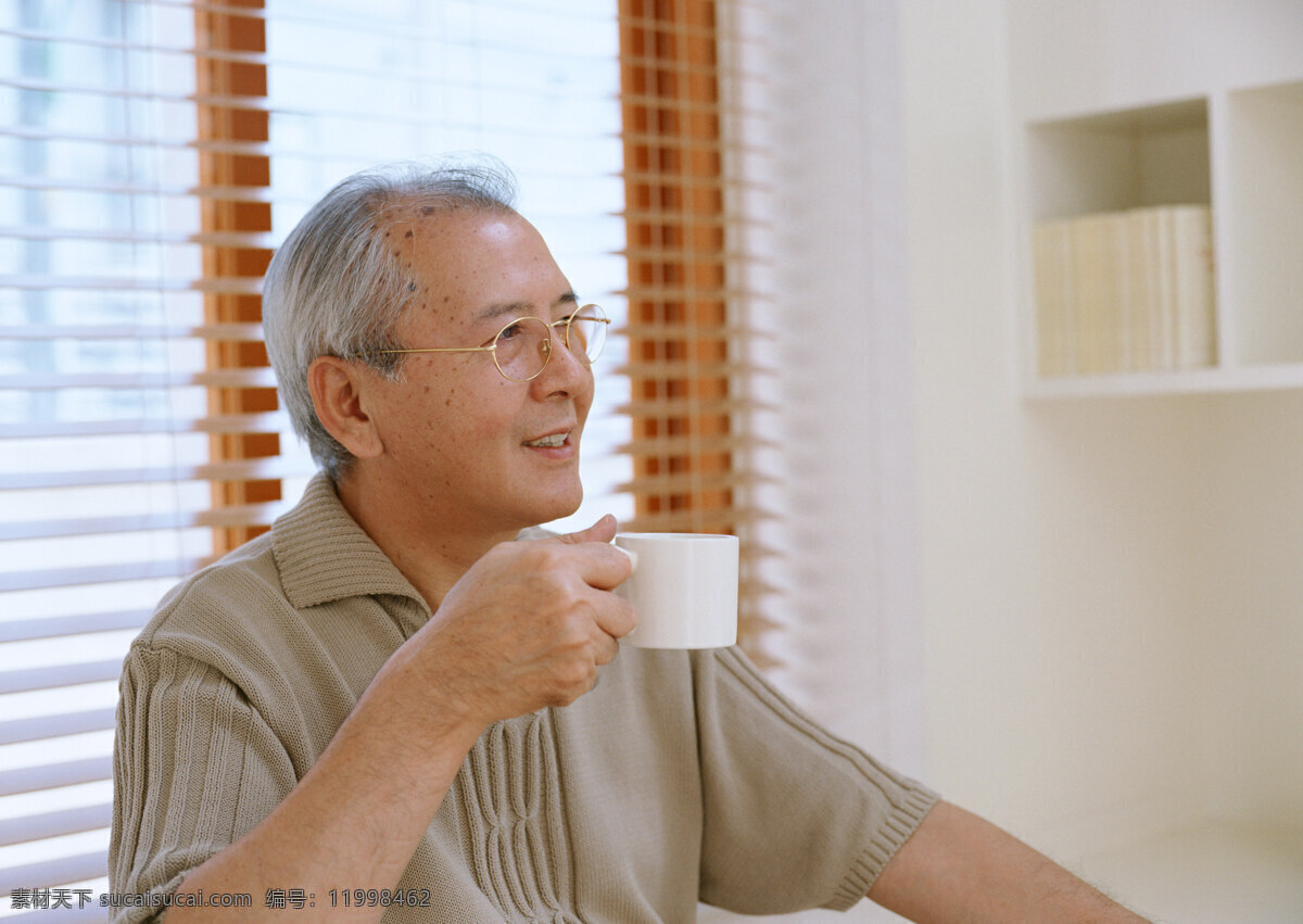 喝 咖啡 健康 老人 老年生活 老年人 健康老人 男性 男人 喝咖啡 老人图片 人物图片