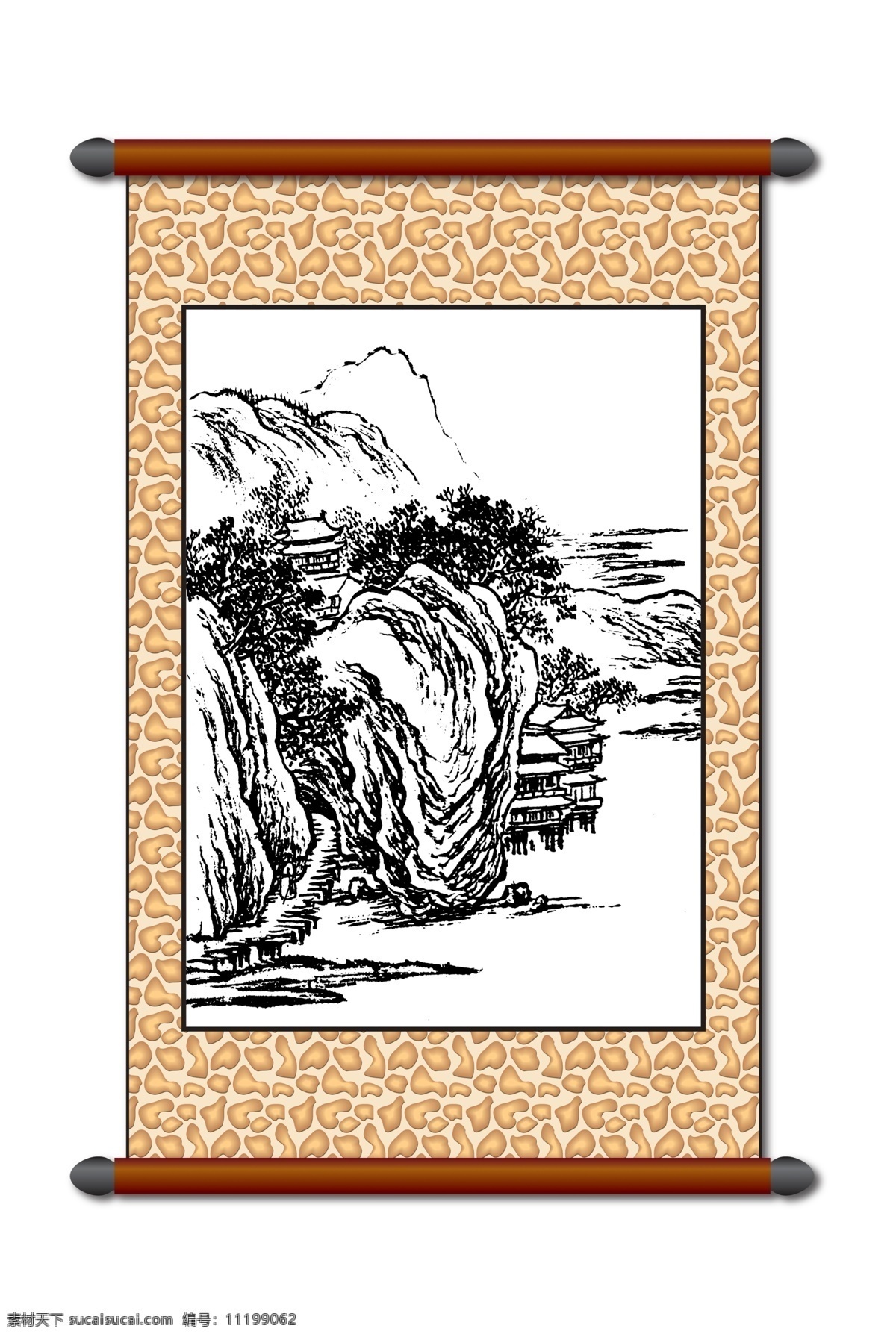 分层 白描 版画风景 传统画 风景 风景画 工笔 古画 模板下载 白描风景 山水画 古建筑 线描 美术 黑白稿 卷轴画 挂画 中国风 艺术画 文化艺术 绘画书法 设计图库 源文件 家居装饰素材 山水风景画
