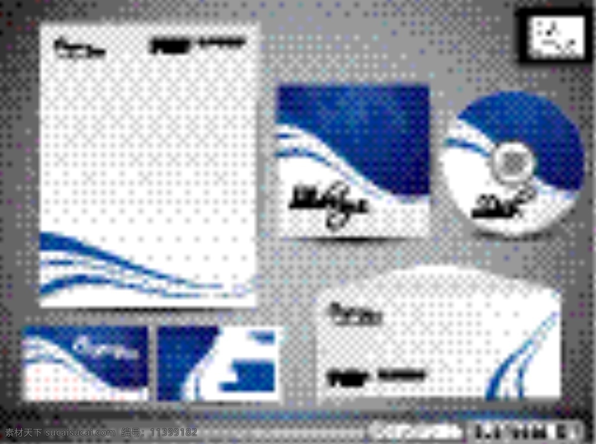 蓝色 公司 模板 矢量 企业 cd包装 封面 信封 名片 卡片 vi模板 vi设计 矢量素材 红色