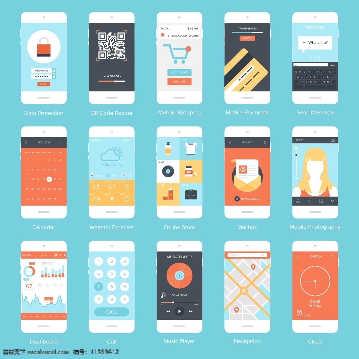 款 手机 app 界面 时尚大气 手机界面 创意手机 简约背景 蓝色背景 标签素材 标志图标 其他图标