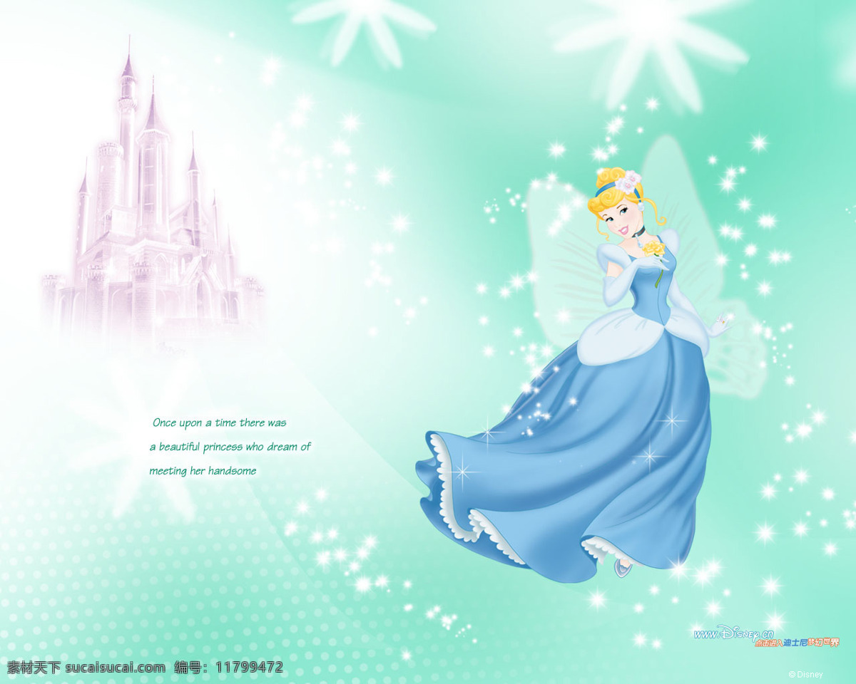仙蒂公主 迪士尼公主 儿童背景 梦幻仙境 精美背景 动漫人物 动漫动画