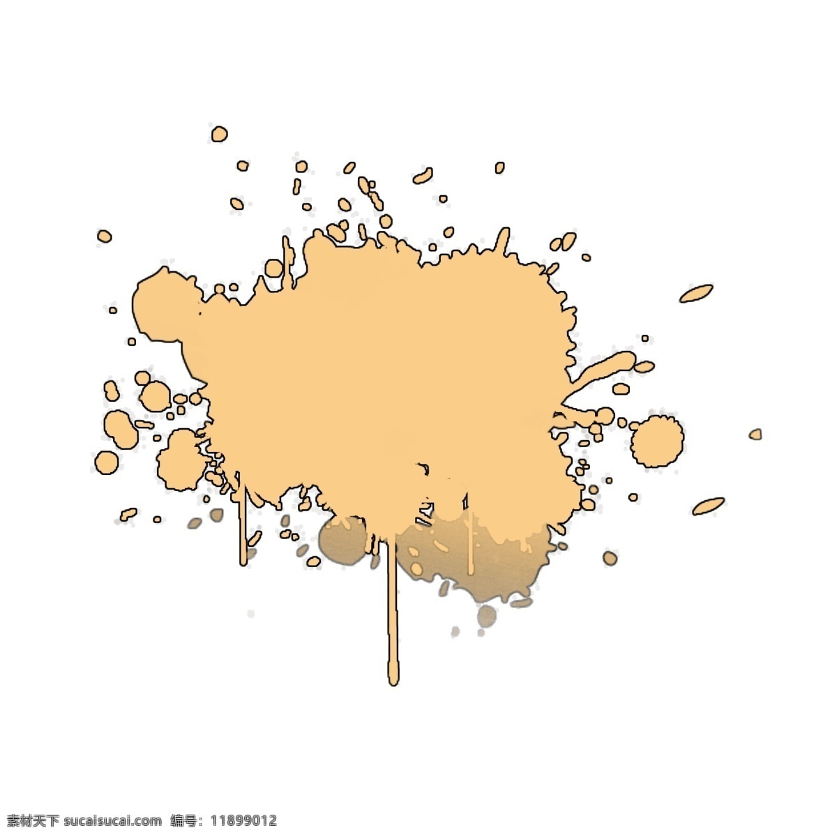 黄色 斑驳 笔刷 效果 水彩 油漆 泼墨 浪漫 涂鸦 炫彩 飞溅 笔触 装饰 斑驳笔刷效果 斑驳笔迹 斑驳笔刷 喷溅
