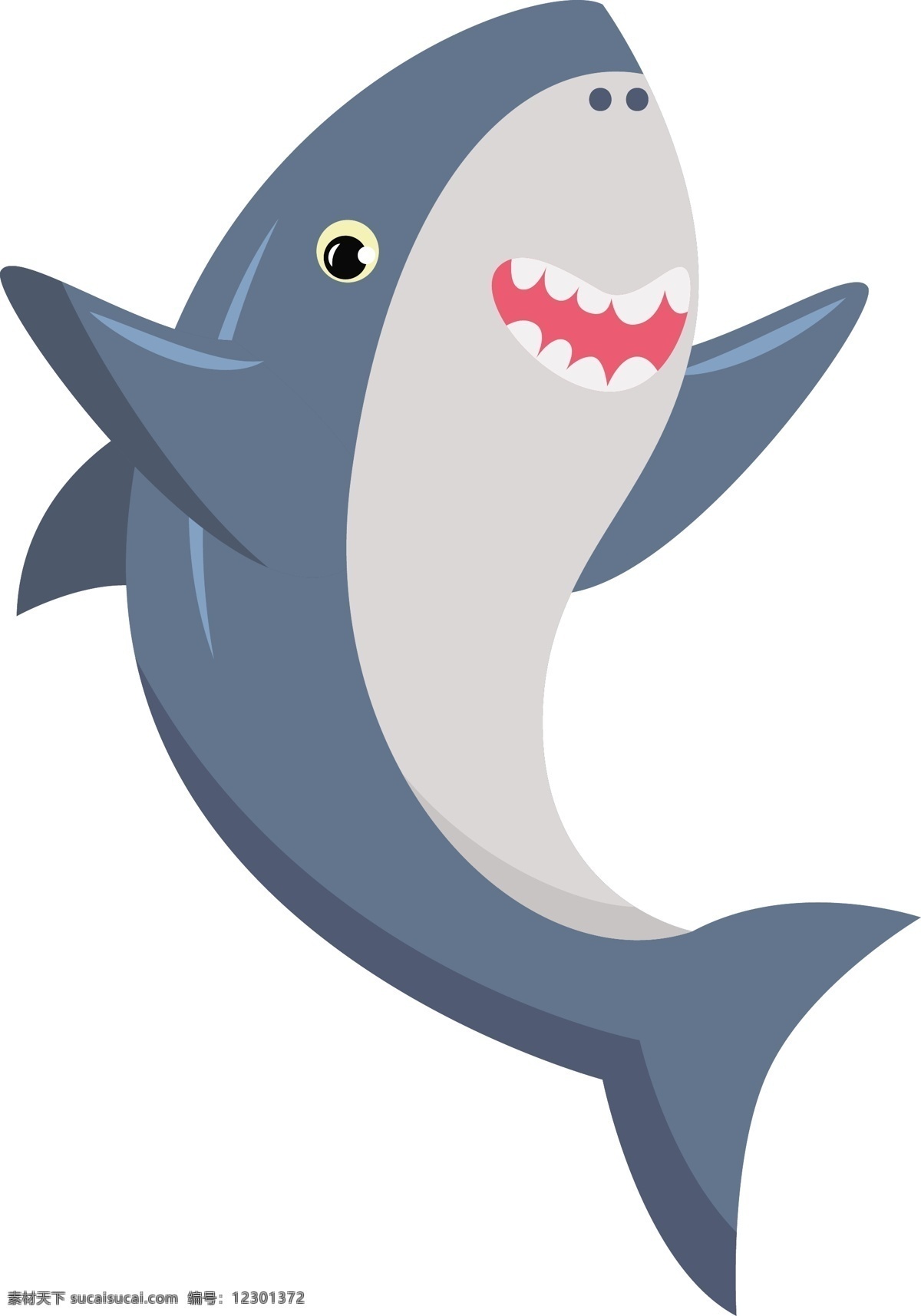 鲨鱼图片 鲨鱼 海洋生物 插图 手绘 插画 ai矢量