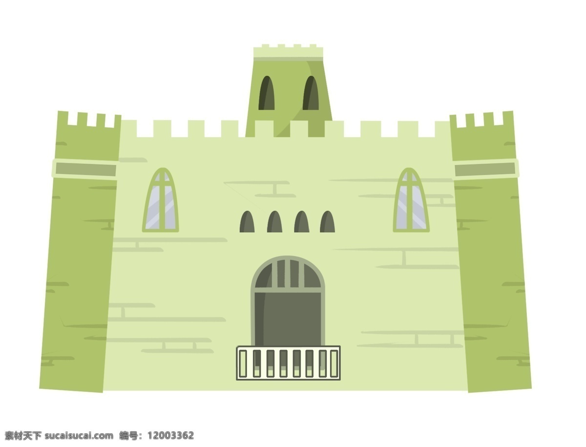 卡通 绿色 城堡 建筑 绿色城堡 住房 房子 楼房 建筑物 卡通绿色城堡 绿色建筑 城堡房子