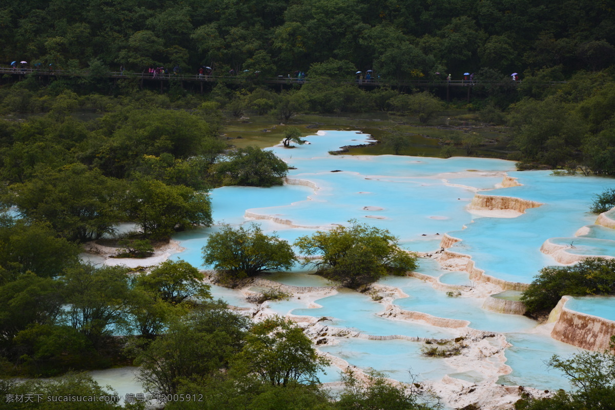 黄龙水景 九寨 黄龙 水景 水 湖泊 植物 蓝色 旅游摄影 国内旅游