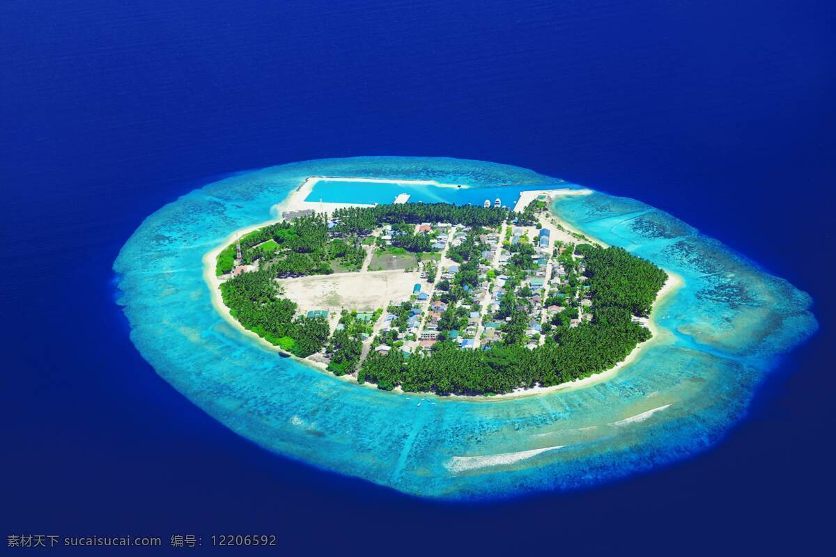 南海人工岛 南海 人工岛 孤岛 深蓝 海洋 绿色 眼 自然景观 自然风景