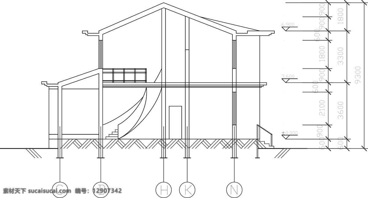 cad 城市建筑 房屋 房屋设计图 建筑家居 楼房 设计图 施工图 矢量 模板下载 两层 双层 家居装饰素材