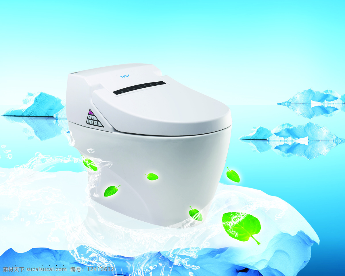 特 瓷 卫浴 智能 马桶 动感 海洋 智能马桶 冰 装饰素材 室内设计