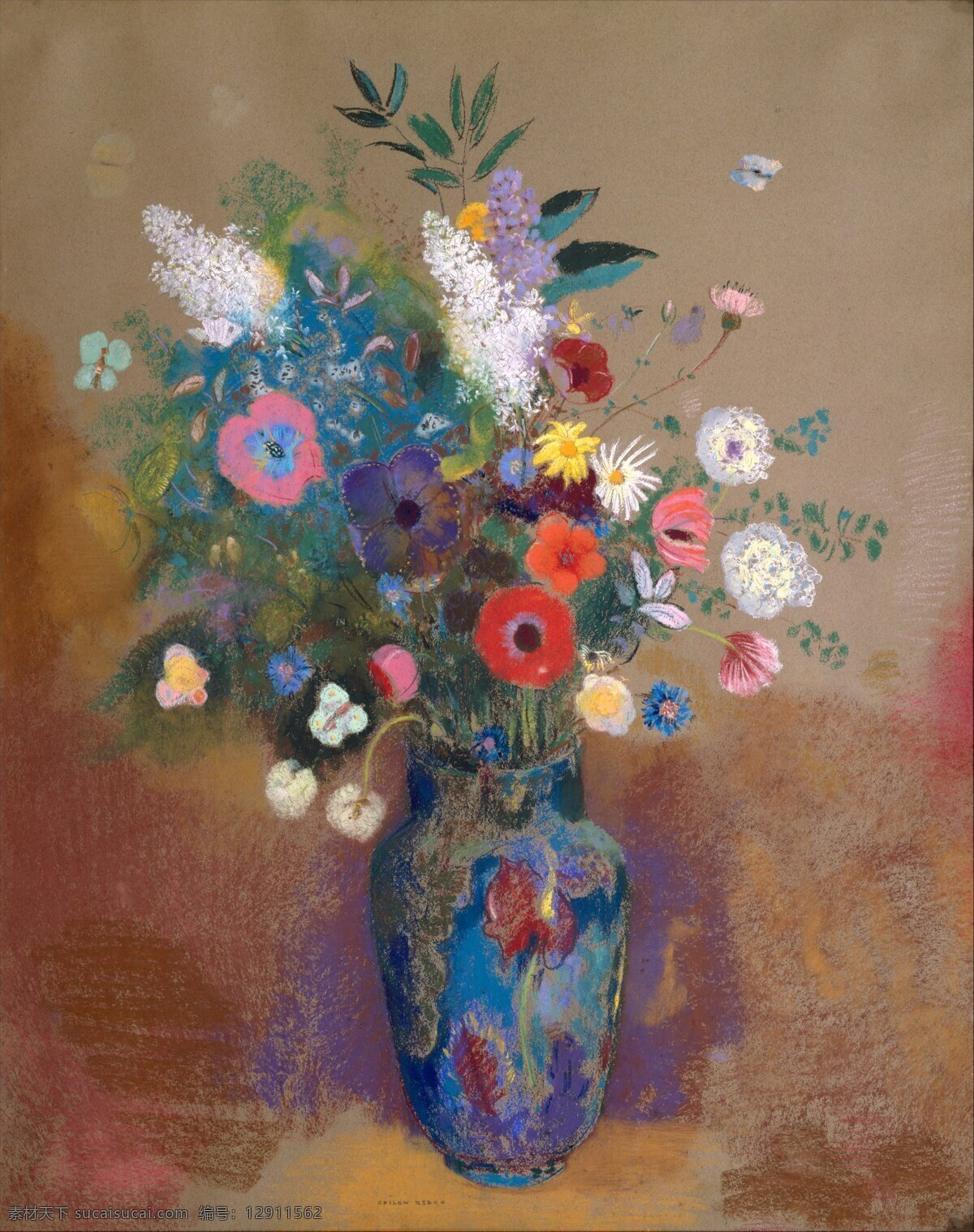 花瓶油画 油画 花瓶 鲜花油画 花朵油画 绘画 美术 油画绘画美术 文化艺术 美术绘画