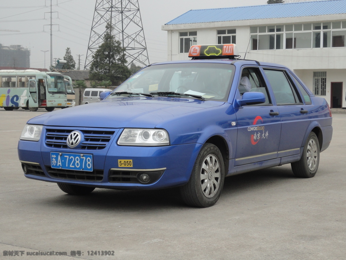 南京出租车 蓝色出租车 轿车 生活素材 现代科技 交通工具 南京