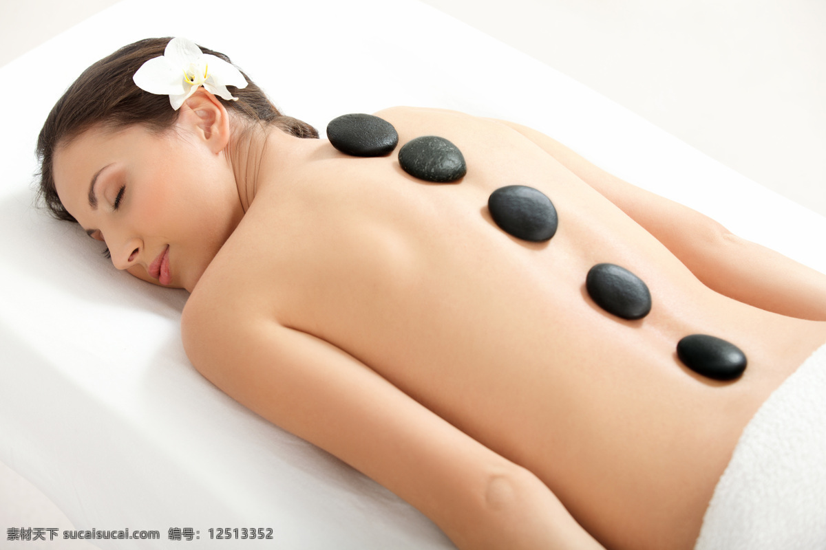 砭石 背部 护理 spa 美女图片 按摩 美容 spa馆 养生 健康 保健 健康spa spa产品 美女 女人女性 人物图片