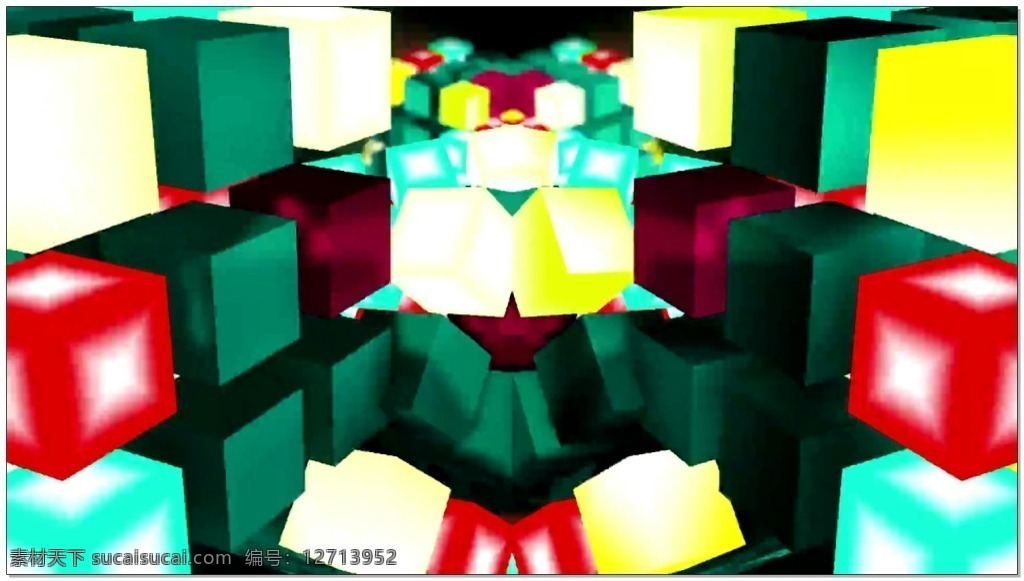 方块 世界 动态 视频 动感 多彩 光斑 碎 点 漂浮 光 浮光掠影 前进 隧道 3d 特效