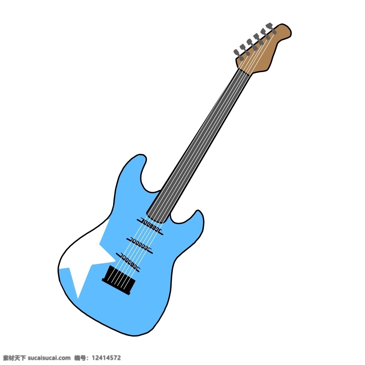 蓝色 贝斯 乐器 插画 吉他 古典乐器 音律音乐 演奏音乐 乐器插画 蓝色贝斯 蓝色吉他贝斯
