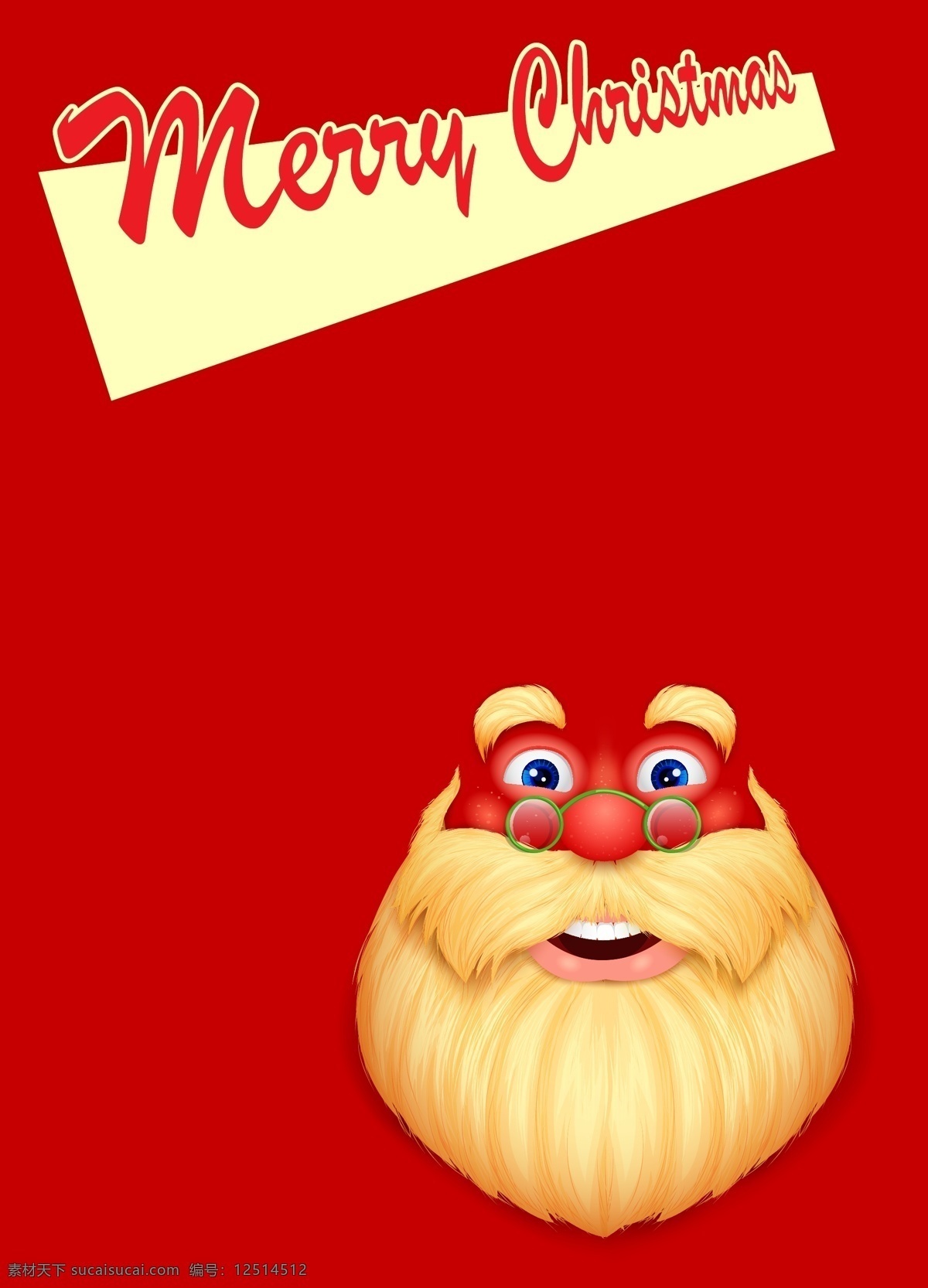 矢量 卡通 复古 圣诞老人 背景 红色 节日 圣诞节 海报
