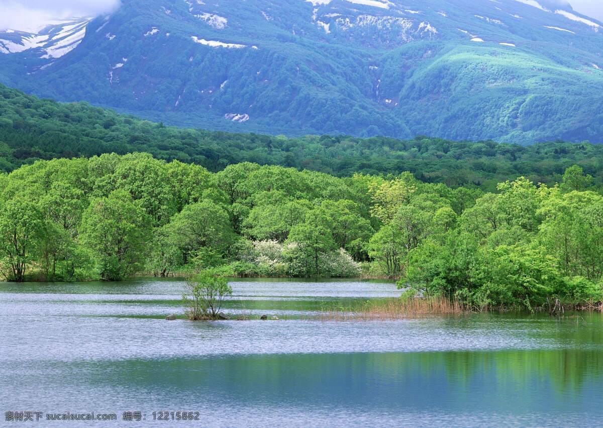 山水风景 白云 河流 蓝天 青山绿水 山峦 摄影图 自然景观 家居装饰素材 山水风景画