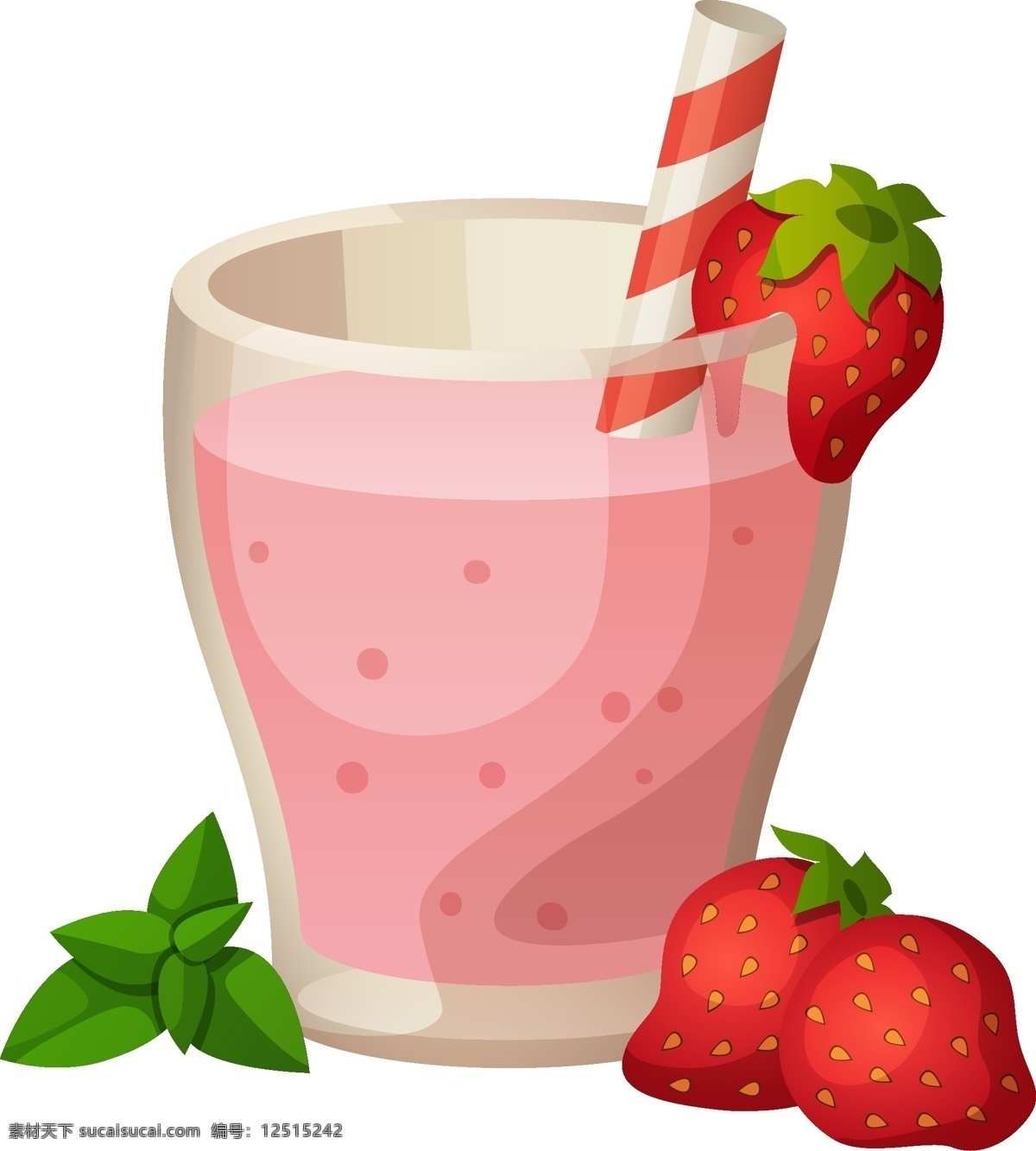 夏季 草莓 饮品 元素 唯美 草莓饮品 ai元素 透明元素 免抠元素