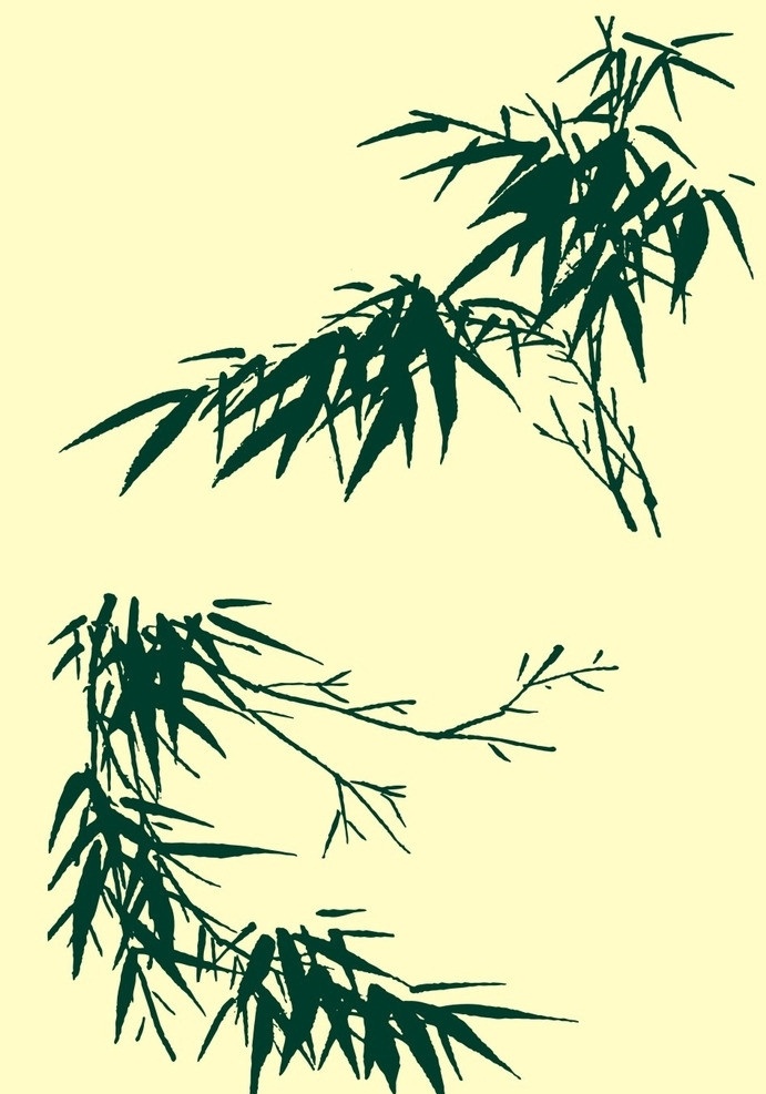 国画竹子 国画 山水画 水墨画 竹子 叶子 花草 植物 艺术 中国传统 国粹 绘画技法 毛笔画 高雅 享受 文化休闲 cdr素材 矢量文件 设计用图 绘画艺术 美术绘画 文化艺术 矢量