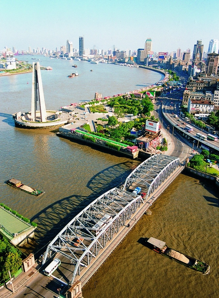 上海外白渡桥 上海 风景 风光 外滩 黄浦江 苏州河 建筑摄影 建筑园林