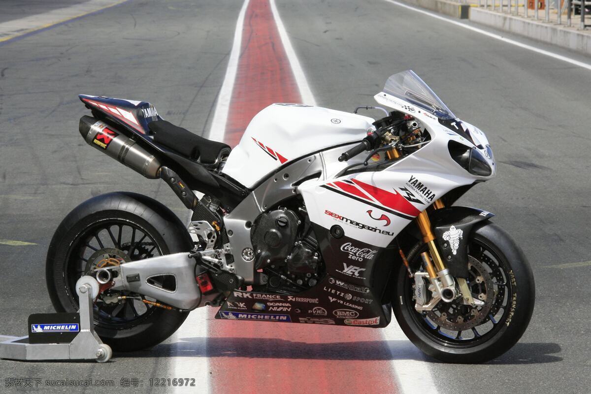 雅马哈 r1 赛车 摩托车 yamaha 竞速 现代科技 交通工具 摄影图库
