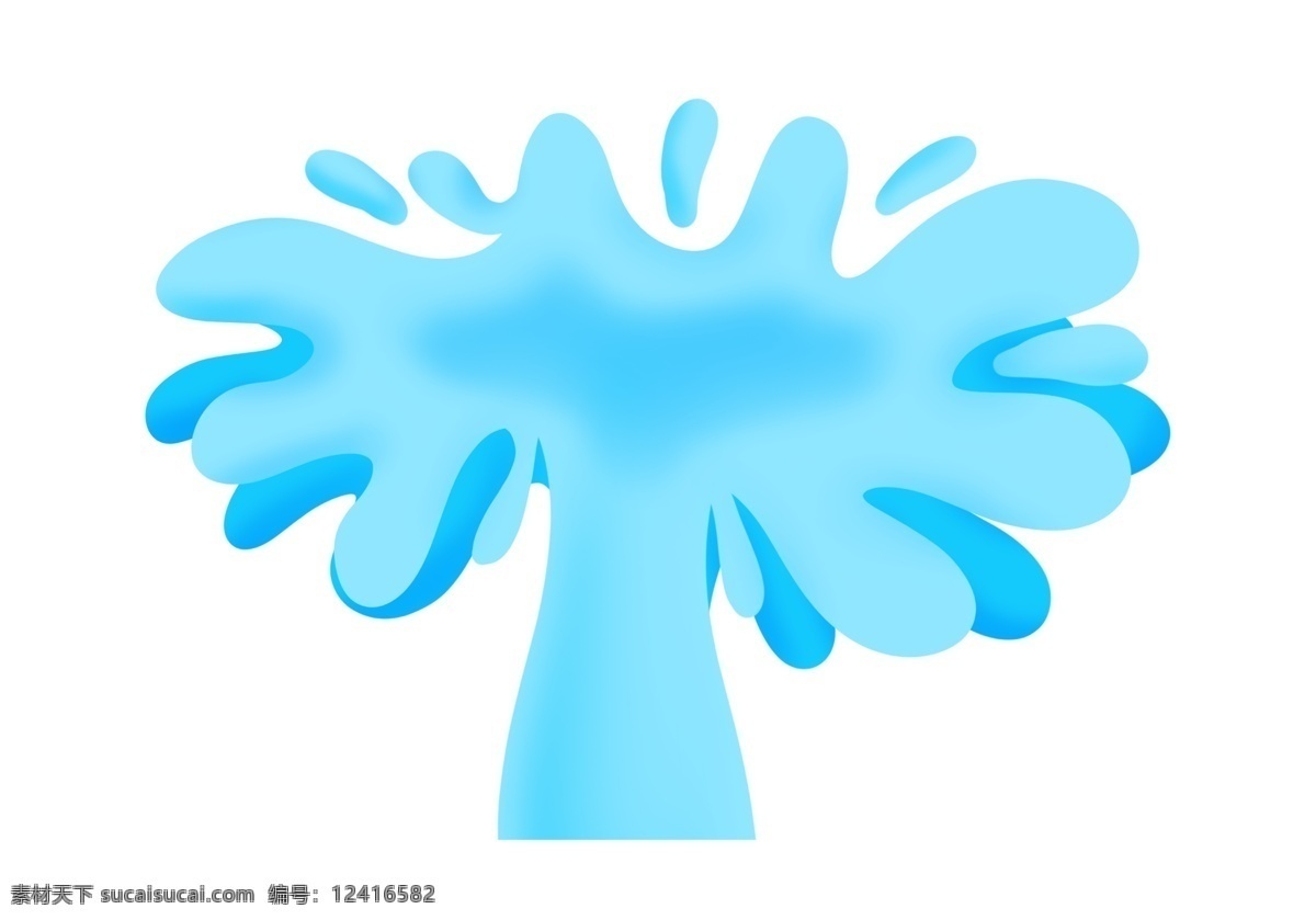 蓝色 倒 出 液体 插图 大量 卡通液体插画 蓝色液体插画 溅射的液体 飞溅的液体 喷洒的液体