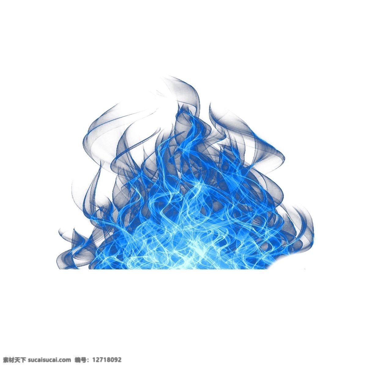 蓝色 火焰 装饰 商用 创意 游戏 装饰素材