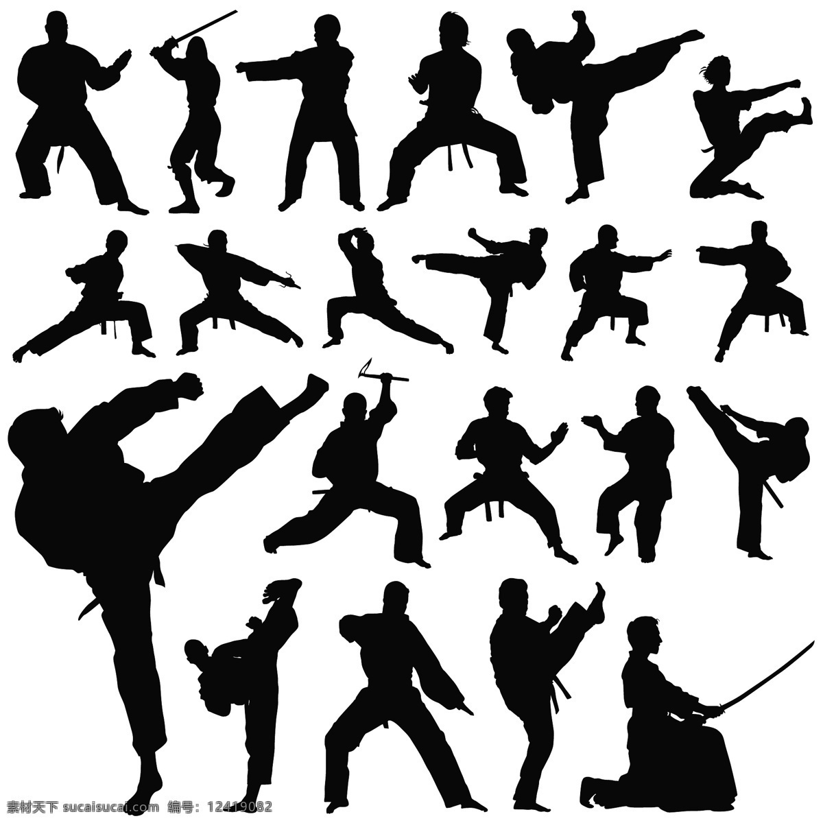 武术 动作 人物 矢量图 武侠 武功 职业人物 矢量人物 矢量