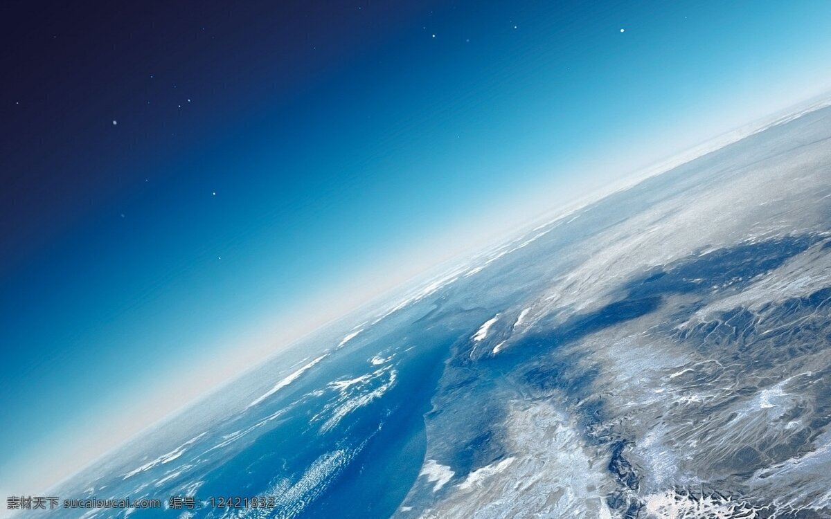 大气 蓝色 地球 背景 科技 宇宙 地表 海报 广告
