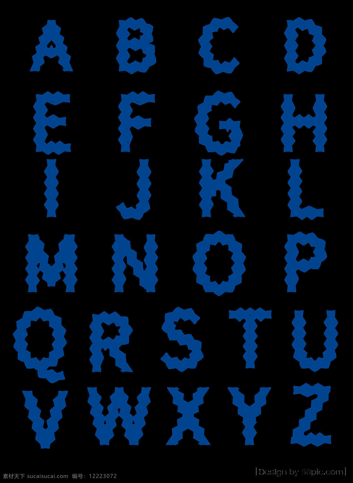 英文 二 十六字 母 几何 字体 套 图 英文素材 套图 几何字体 英文字体 字母 唯美