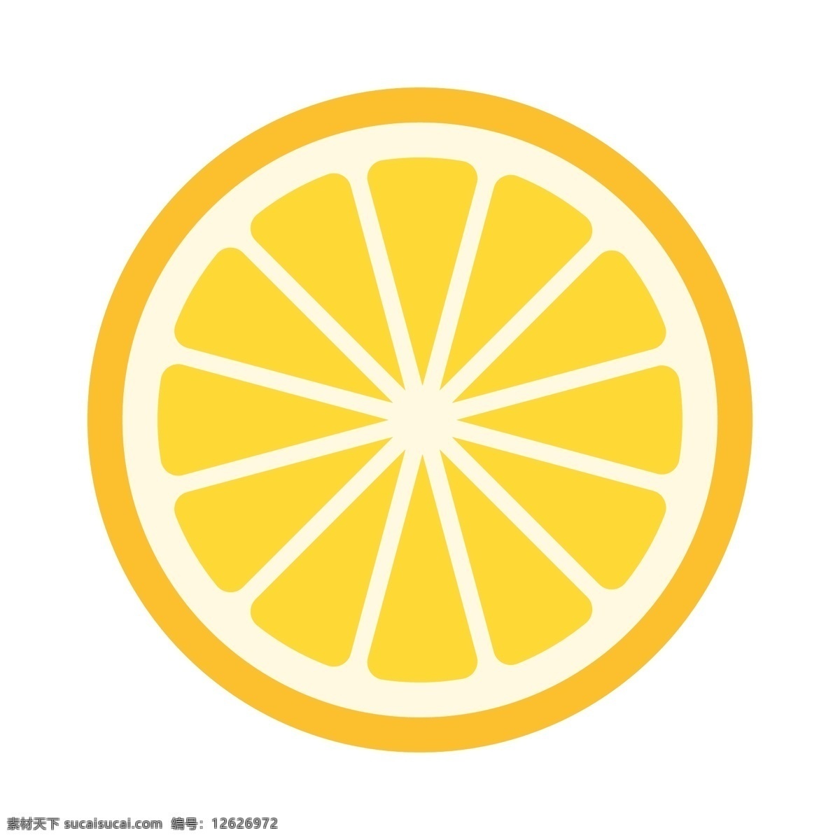 柠檬切片 卡通柠檬 水果切片 卡通水果 水果 柠檬 橘子切片 生活百科 餐饮美食