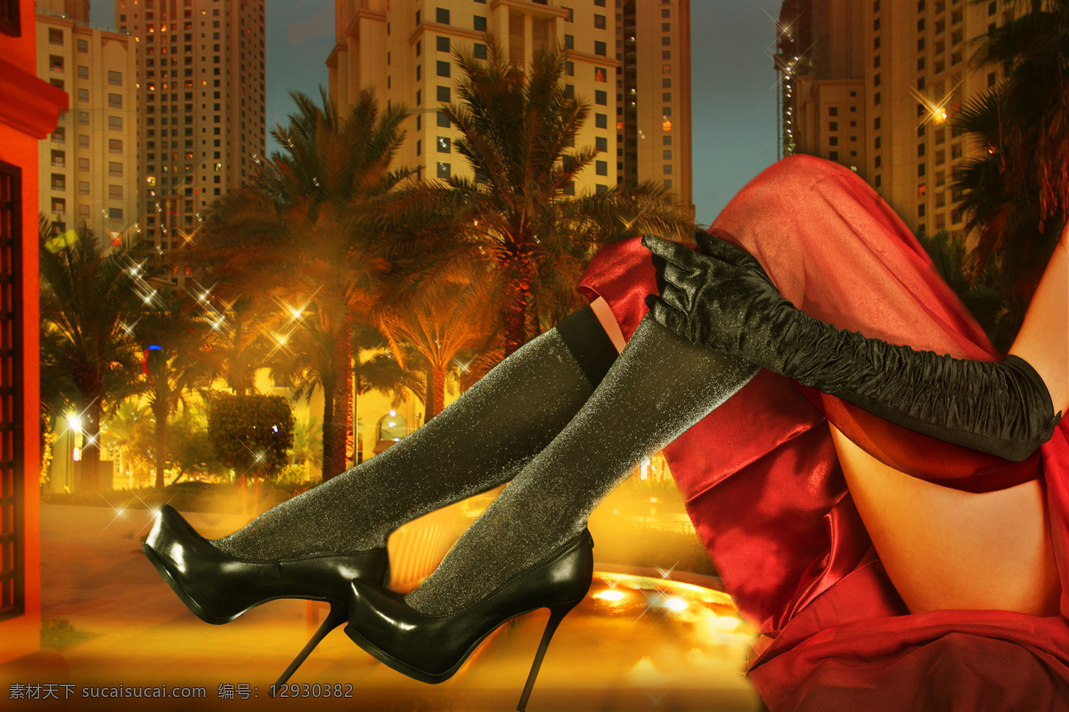 性感美女 退步 特写 性感 高跟鞋 袜子 红色裙子 美女 女人 外国女人 美女图片 人物图片