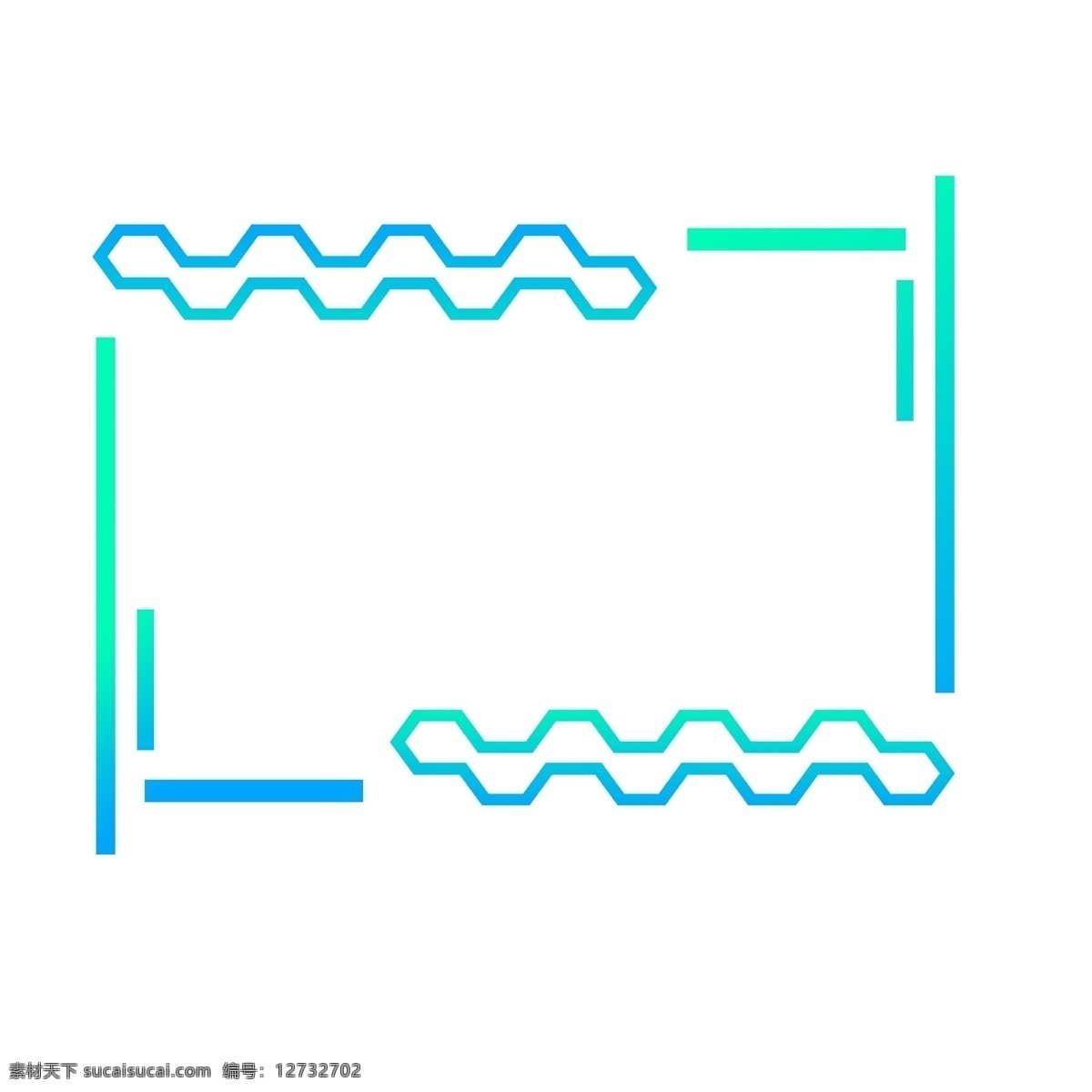 科技 感 几何 边框 科技感 简约 蓝色 纹理