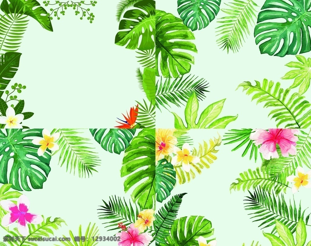 彩色植物花卉 植物 绿植 花卉 热带植物 花卉背景 底纹 墙纸 壁纸 图案设计 装饰画 北欧素材 自然元素 绿叶 植物手绘 植物花卉 花卉设计 花草树木 花边花纹 艺术 花纹设计 热带植物花卉 兰花 蜀葵 花 棕树叶 叶子 卡通 热带花 欧式花 热带花卉 服装印花 花纹花边素材 底纹边框
