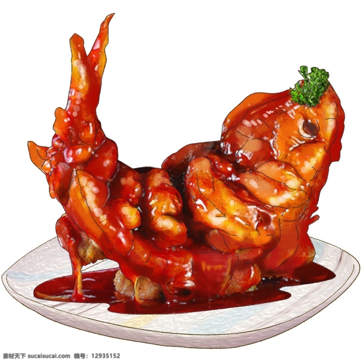 手绘 卡通 美食 新年 餐饮 东北菜 松鼠 鲤鱼 精致 画 东北 特色 小吃 零食 主食 美味 佳肴 家乡 盘子 大餐 吃货 红烧 糖醋 松鼠鱼