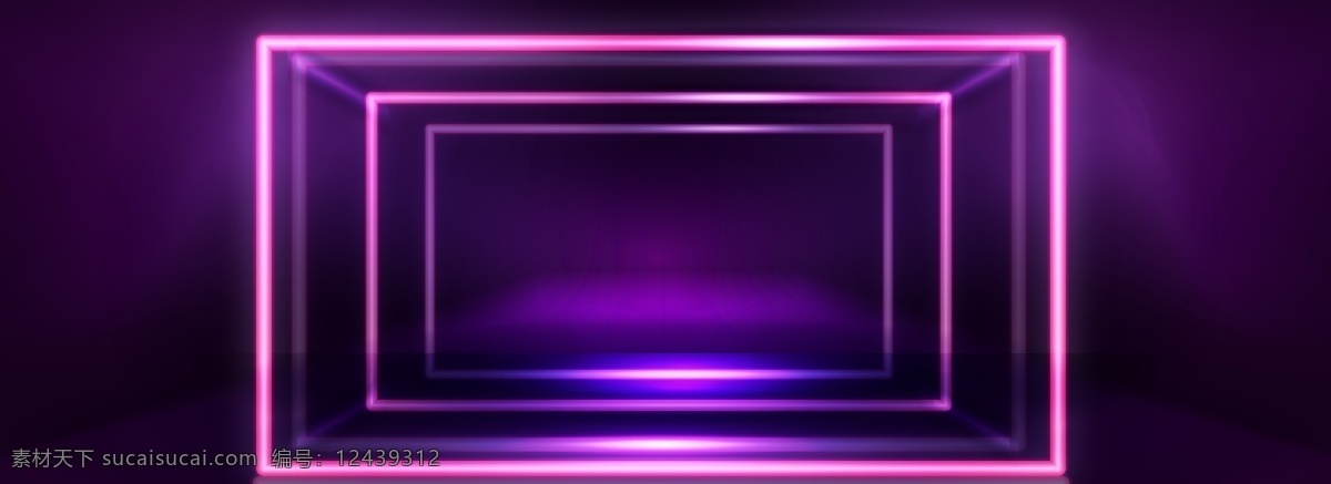 霓虹灯 舞台 矢量 聚合 唯美 背景 banner
