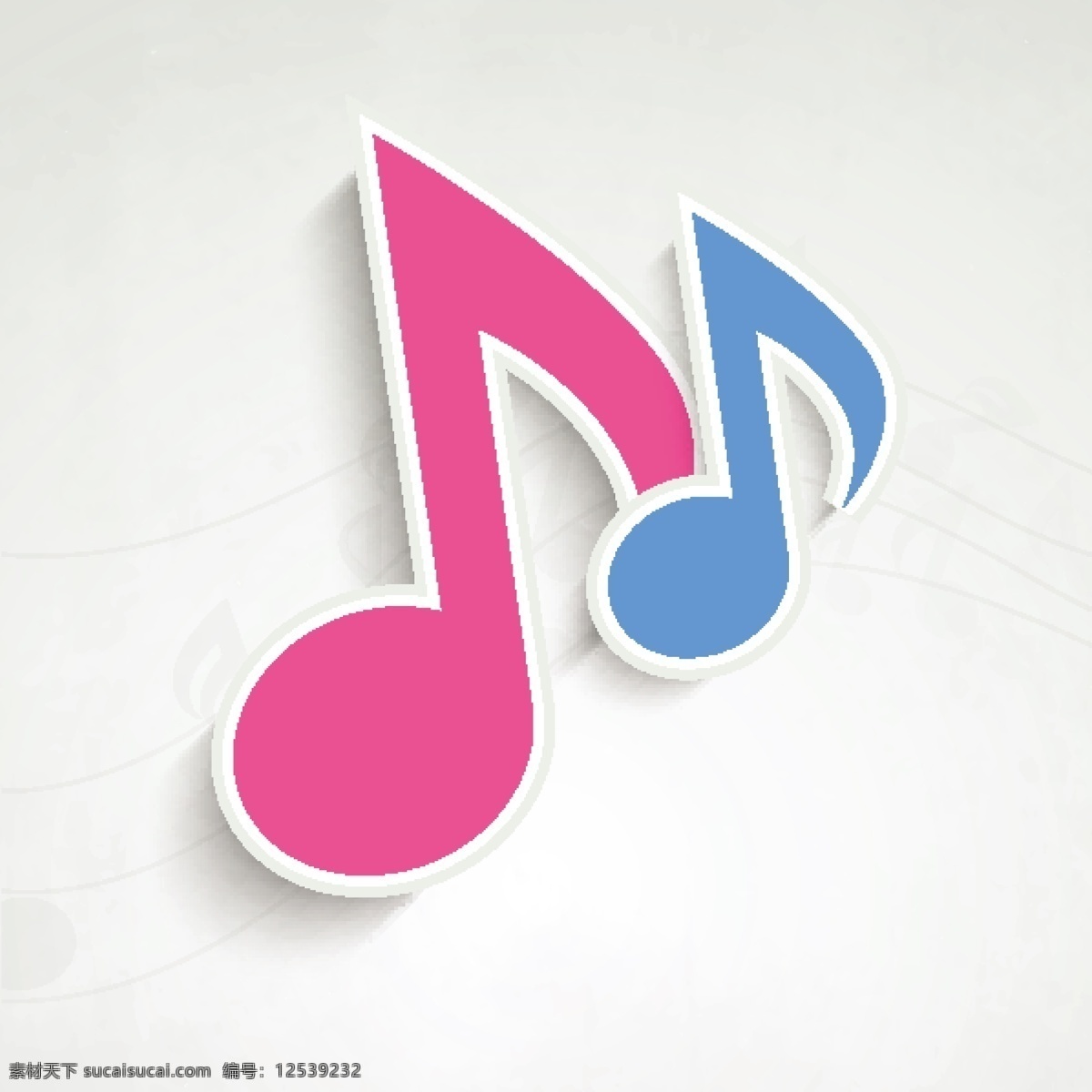 摘要音乐音符 白色