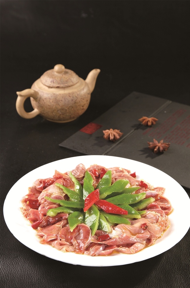 尖椒 炒 鸡 胗 尖椒炒鸡胗 美食 传统美食 餐饮美食 高清菜谱用图