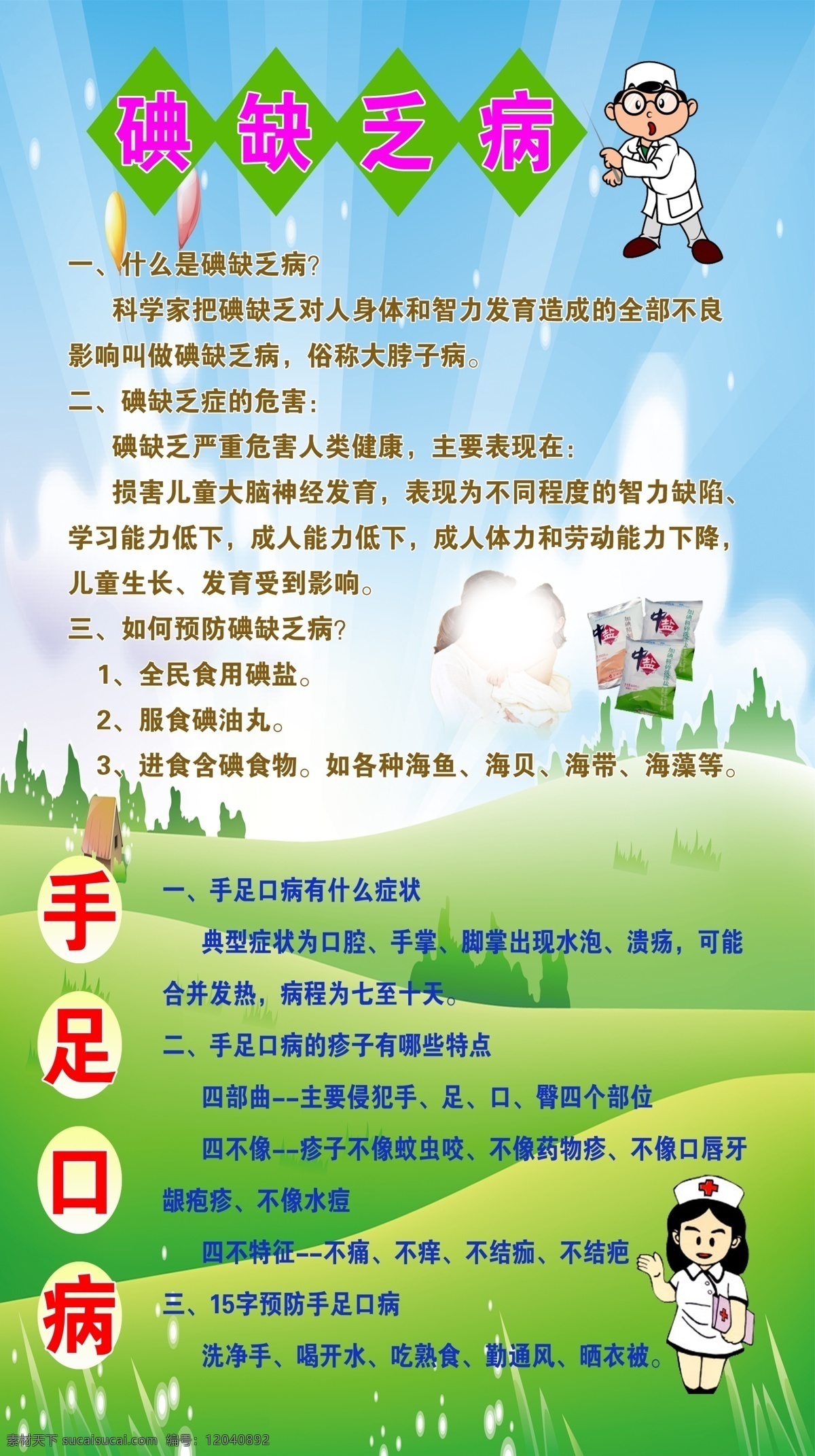 医院展板 药店宣传 碘缺乏 医疗宣传 药店海报 药店素材 展板模板 广告设计模板 源文件