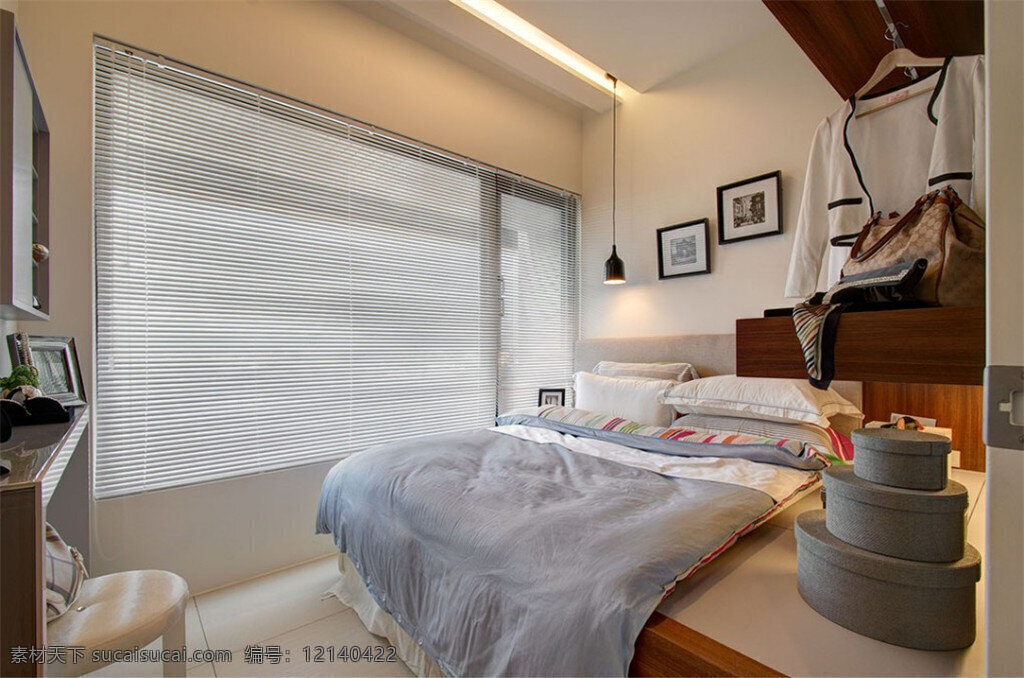 现代 时尚 浪漫 卧室 白色 百叶窗 室内装修 效果图 白色地板 卧室装修 白色背景墙 白色椅子