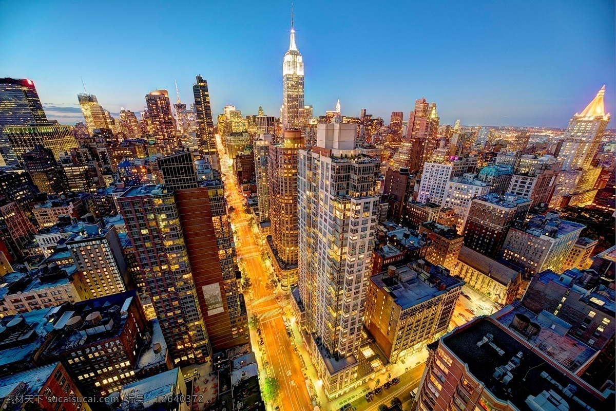 纽约 帝国 大厦 夜景
