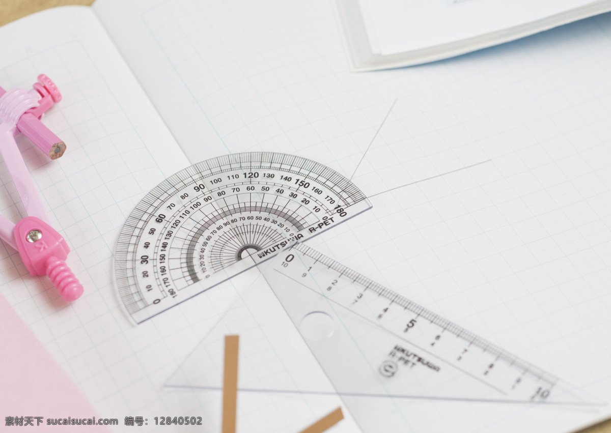 尺子 圆规 尺子圆规 量角器 文具 学校 校园 教学 教育 高清图片 生活人物 人物图片