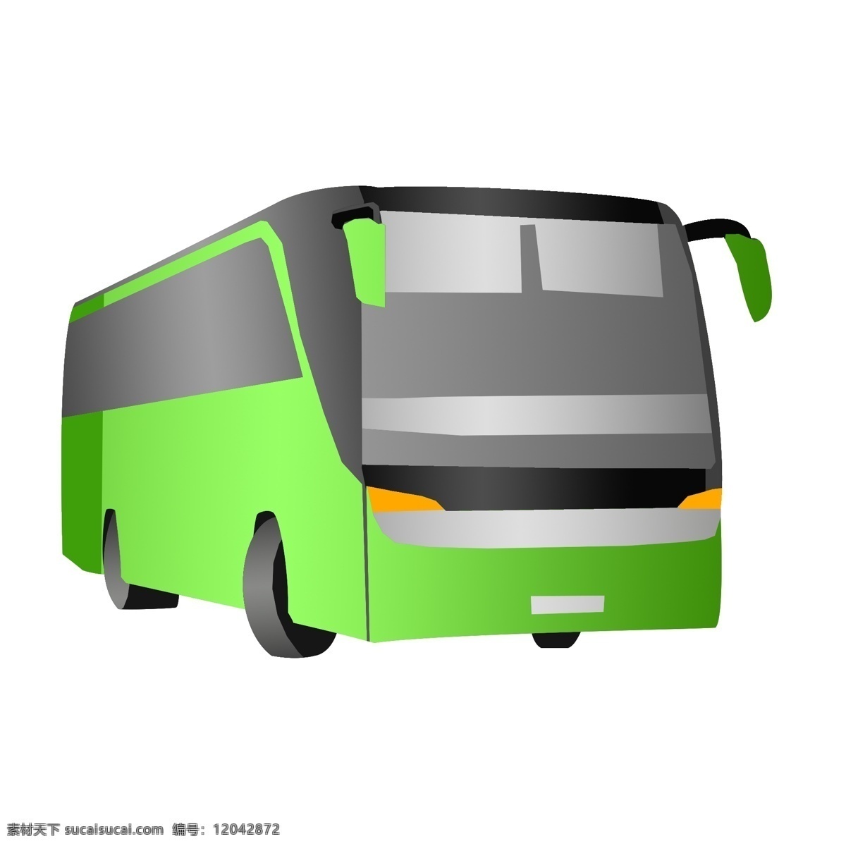 手绘 绿色 大巴 插画 客车 公交车 班车 大巴车 交通工具 手绘大汽车 绿色大巴插画 载客车 手绘巴士