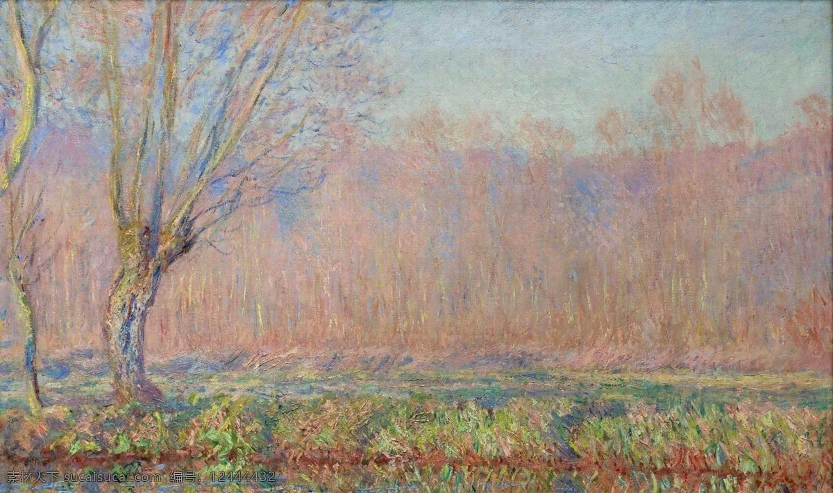 风景 建筑 田园 植物 水景 印象 画派 写实主义 油画 装饰画 willows the 装饰素材