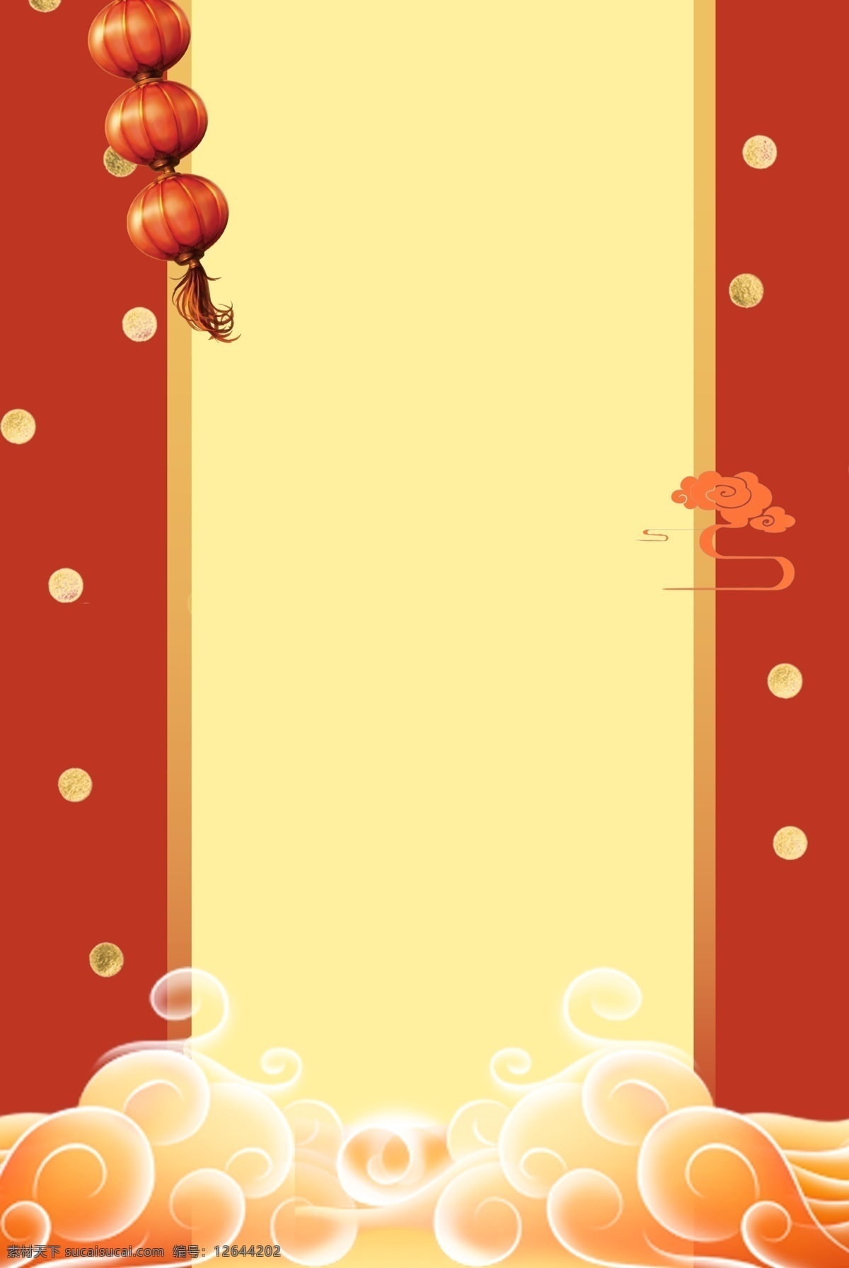 2019 新年 开门红 合成 背景 海报 2019新年 迎新 开门红海报 简约 红色背景 灯笼 祥云 创意