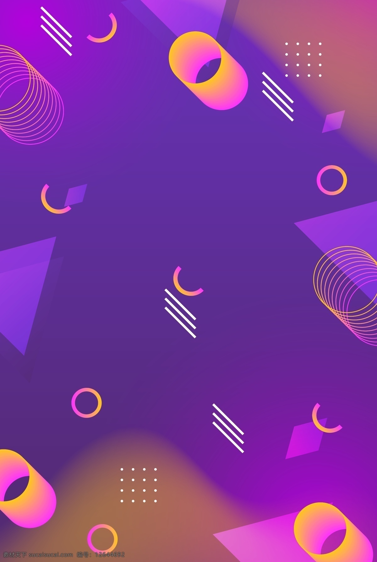 紫色 渐变 几何 扁平化 banner 背景 简约 线条 形状