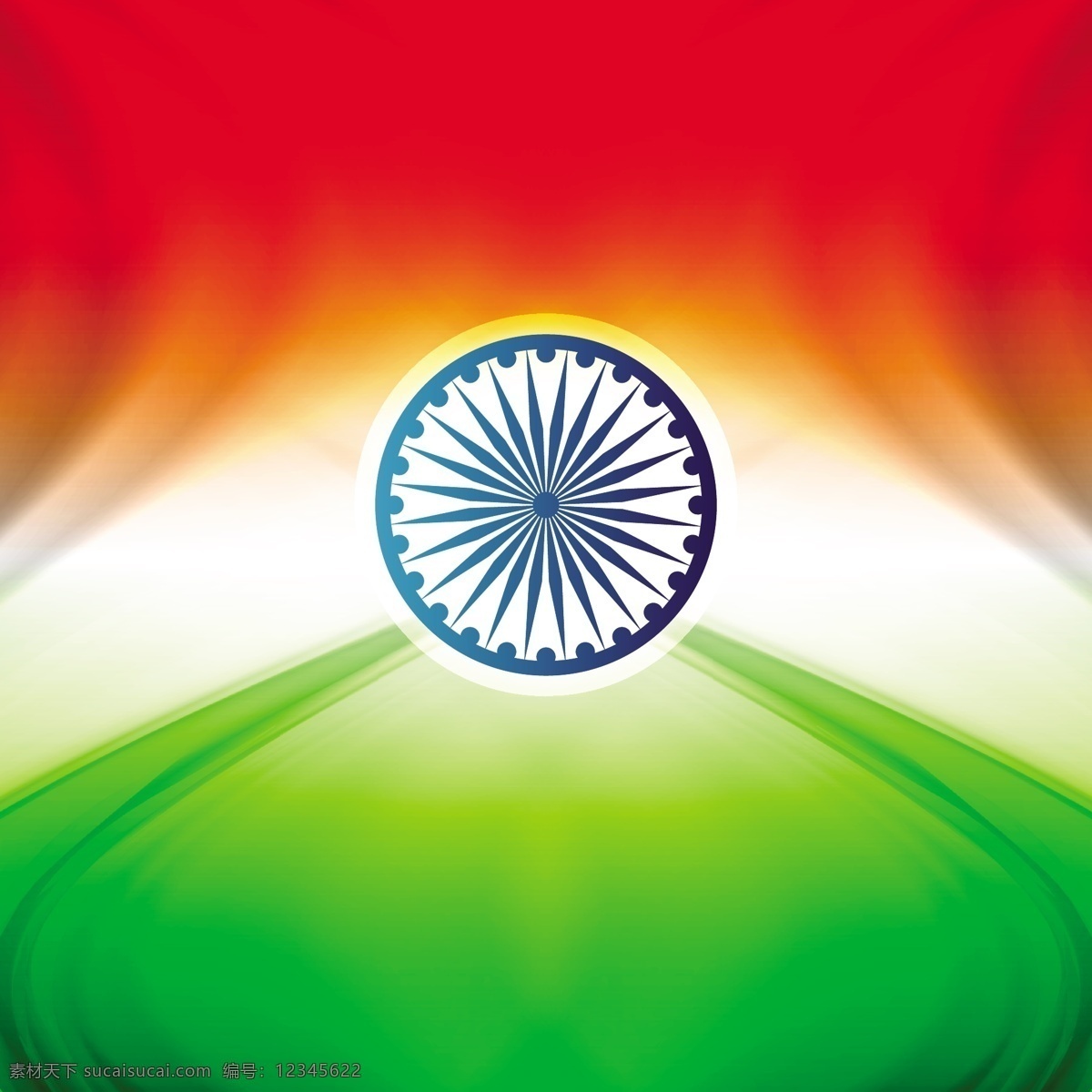 美丽 印度 国旗 牌 背景 抽象 节日 车轮 和平 印度国旗 独立日 国家 自由 一天 政府 波浪 爱国 一月 红色